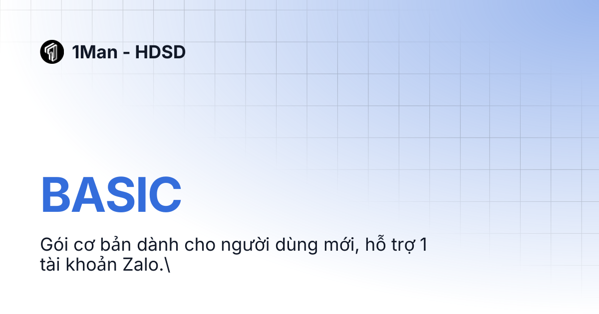 BASIC | 1Man - HDSD